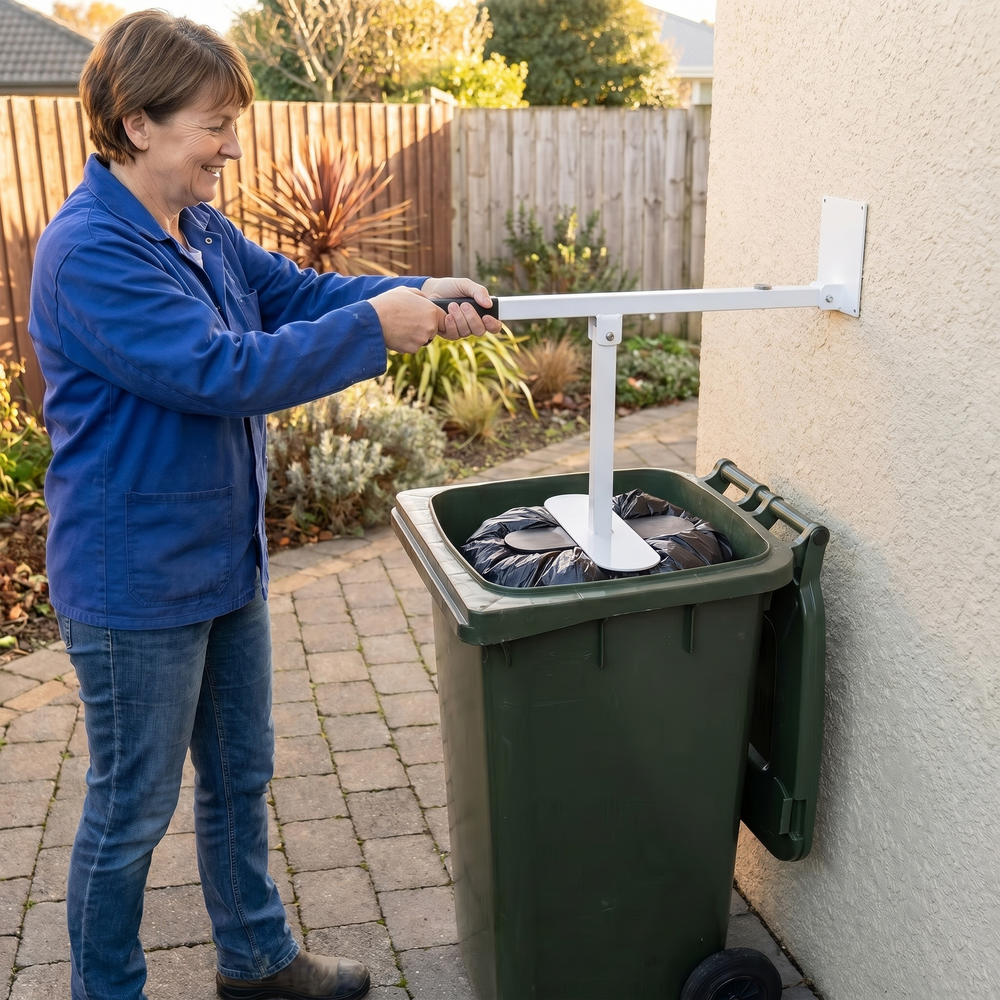 Drag your bin underneath